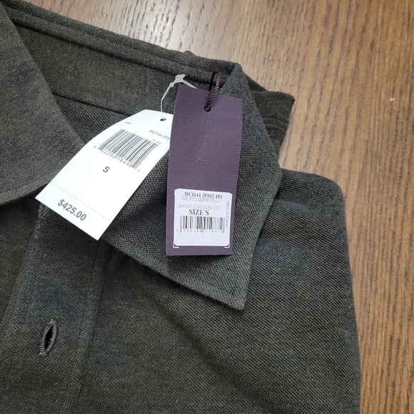 Isaia Mens Slim Fit Polo Shirt - Picture 4 of 6